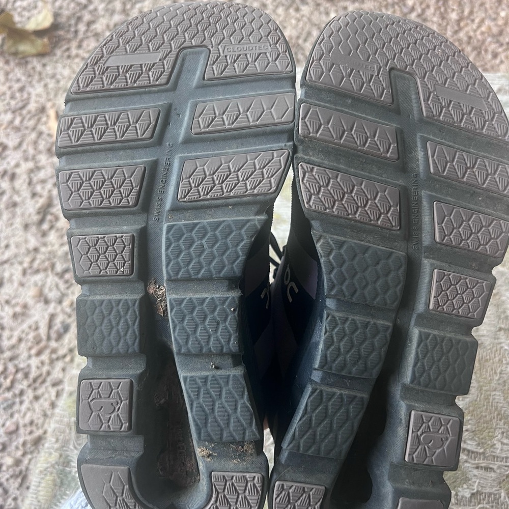 On Running Women’s Cloudrunner Black and Purple Sneakers - Picture 5 of 7